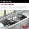 45&rdquo; Workstation Undermount Single Bowl 16 Gauge Stainless Steel Kitchen Sink with 2-Tier&nbsp;WorkFlow&trade; Ledge and Accessories